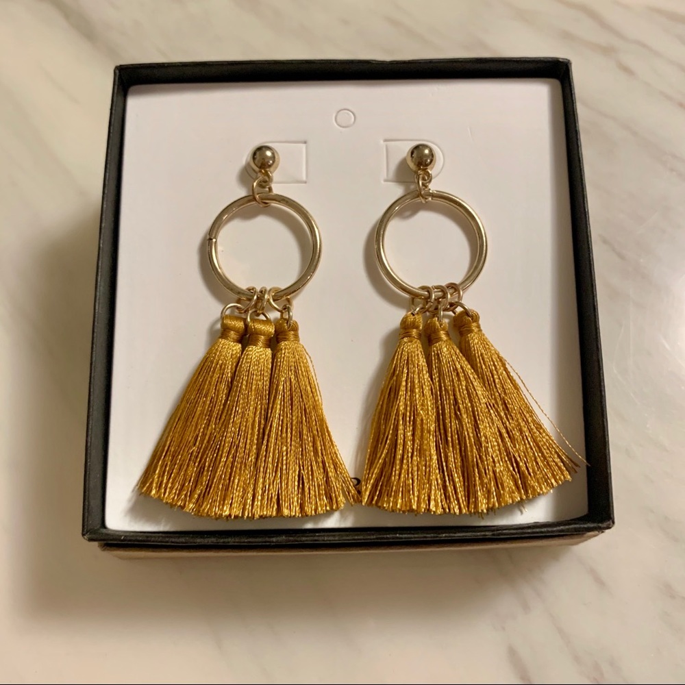 Mustard Tassel Earrings